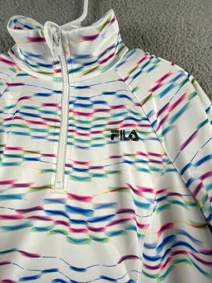 Fila Sweatshirt Womens Large 1/4 Zip Mock Neck Running Sport Shirt Top - Picture 3 of 9